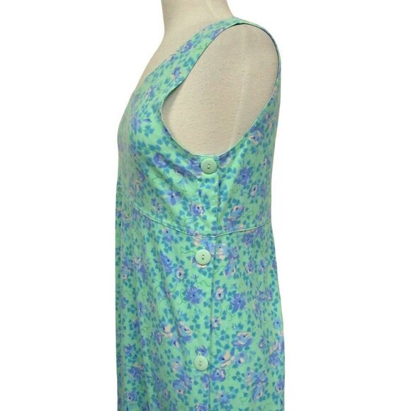 Tikan Trading Company Floral Maxi Dress Sz S-M Side Button Empire Key West Fl - Picture 4 of 7